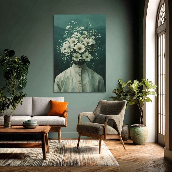 Εικόνα FLOWER HEAD | Ιταλικός καμβάς - εικόνα 3