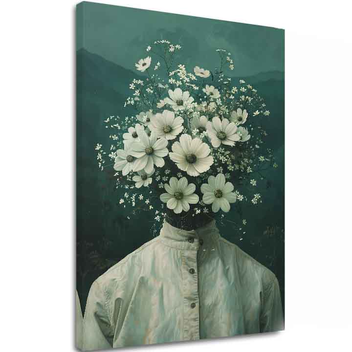 Εικόνα FLOWER HEAD | Ιταλικός καμβάς - εικόνα 2