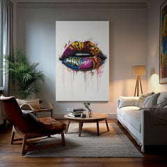 Εικόνα GRAFFITI LIPS | Ιταλικός καμβάς