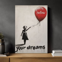 Εικόνα HEART BALLOON GIRL | Ιταλικός καμβάς - εικόνα 3
