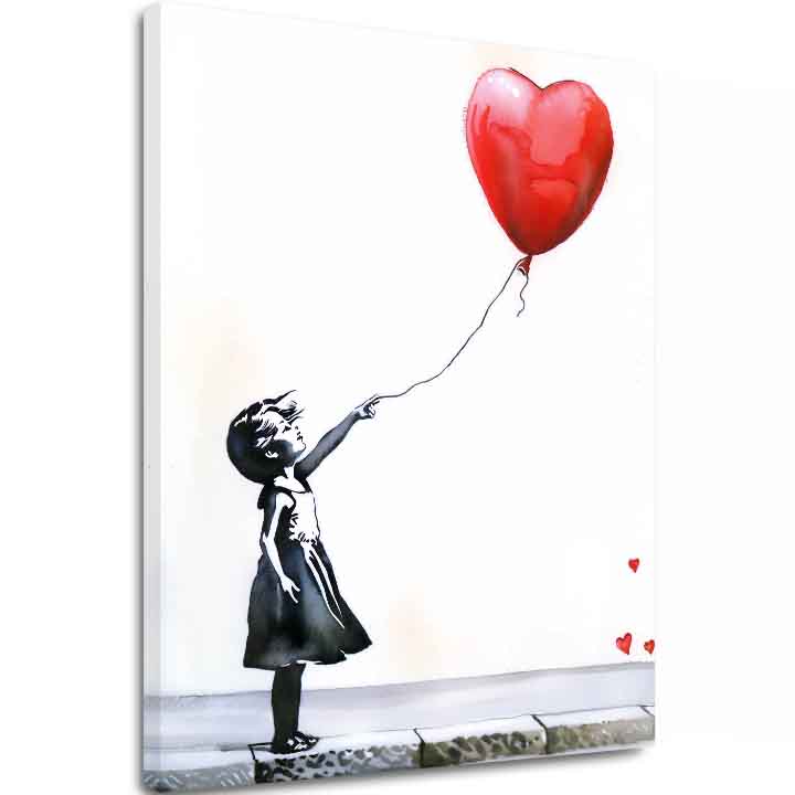 Εικόνα HEART BALLOON GIRL | Ιταλικός καμβάς