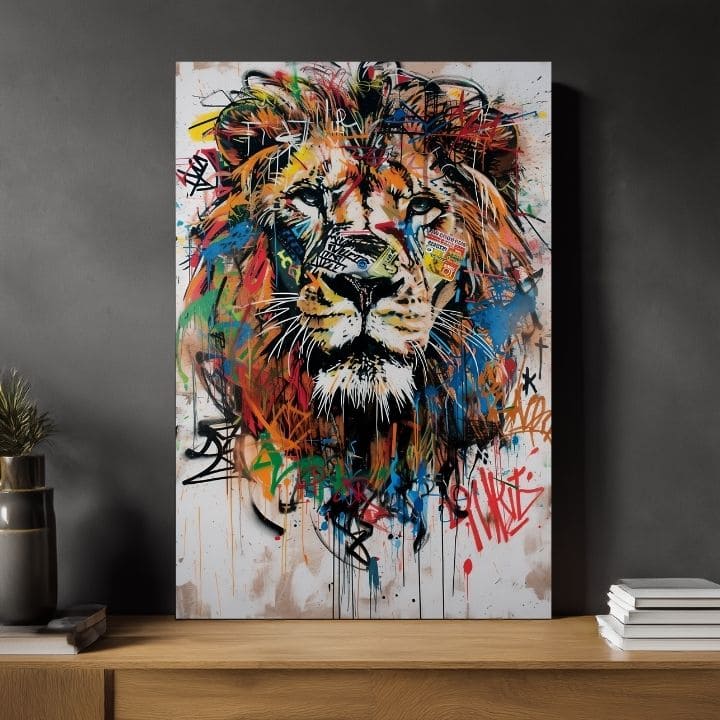 Εικόνα GRAFFITI LION | Ιταλικός καμβάς