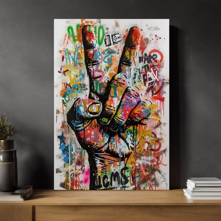 Εικόνα PEACE HAND | Ιταλικός καμβάς