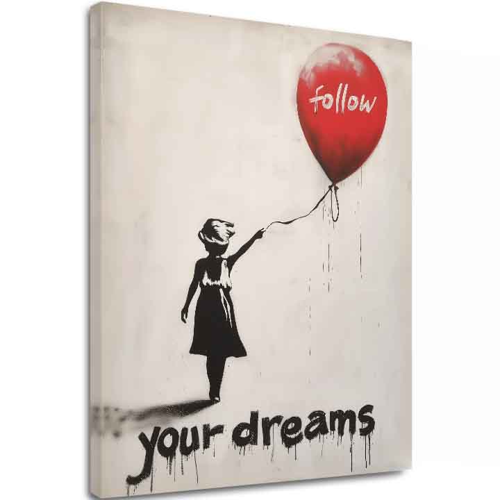 Εικόνα FOLLOW YOUR DREAMS | Ιταλικός καμβάς - εικόνα 2