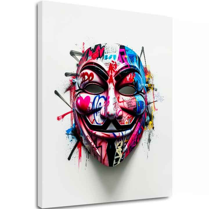 Εικόνα ANONYMOUS MASK | Ιταλικός καμβάς - εικόνα 2