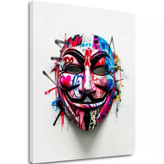 Εικόνα ANONYMOUS MASK | Ιταλικός καμβάς - εικόνα 2