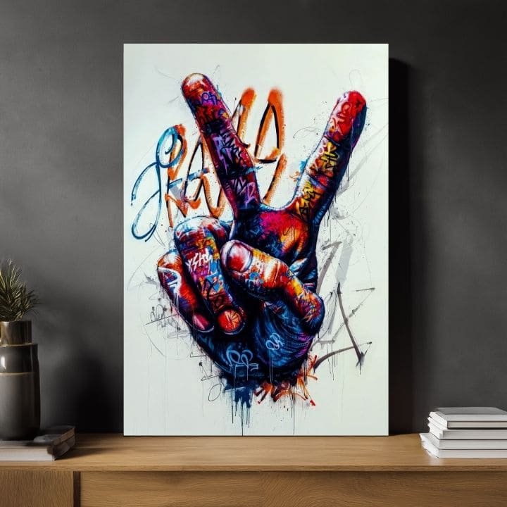 Εικόνα PEACE HAND | Ιταλικός καμβάς