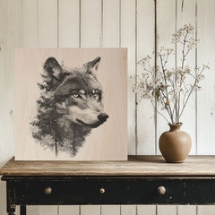 Ξύλινη ζωγραφική Varg - Πνεύμα της σκανδιναβικής ερημιάς