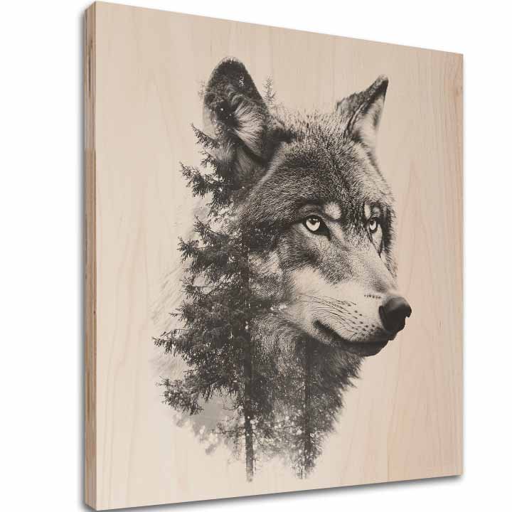 Ξύλινη ζωγραφική Varg - Πνεύμα της σκανδιναβικής ερημιάς