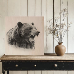 Ξύλινη ζωγραφική Björn - Φύλακας των σκανδιναβικών δασών