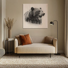 Ξύλινη ζωγραφική Björn - Φύλακας των σκανδιναβικών δασών