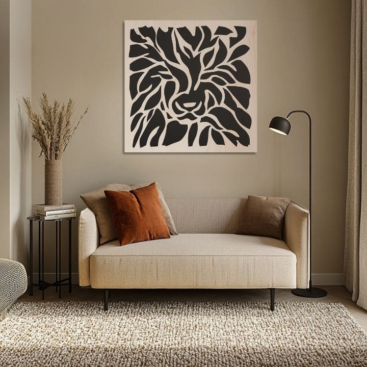 Ξύλινη ζωγραφική Aslan - Βασιλιάς των Βόρειων Δασών