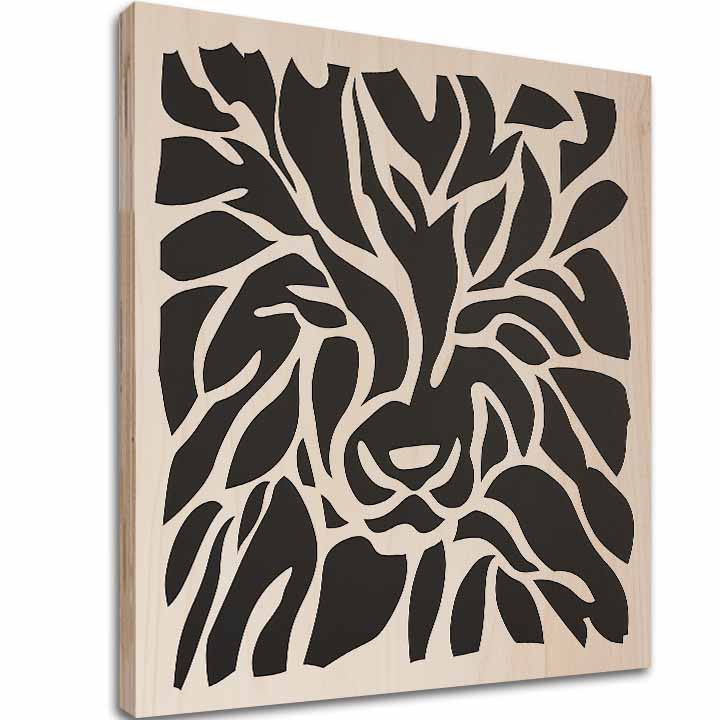 Ξύλινη ζωγραφική Aslan - Βασιλιάς των Βόρειων Δασών