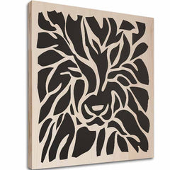 Ξύλινη ζωγραφική Aslan - Βασιλιάς των Βόρειων Δασών