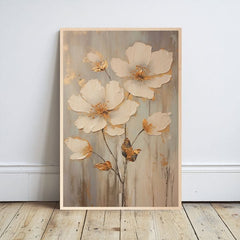 Ξύλινη ζωγραφική - Σκανδιναβικά λουλούδια λιβαδιού