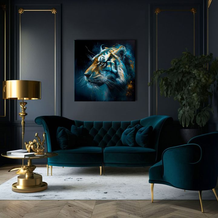 Διακοσμητική ζωγραφική σε καμβά - PREMIUM ART - Tiger's Mighty Spirit - εικόνα 4