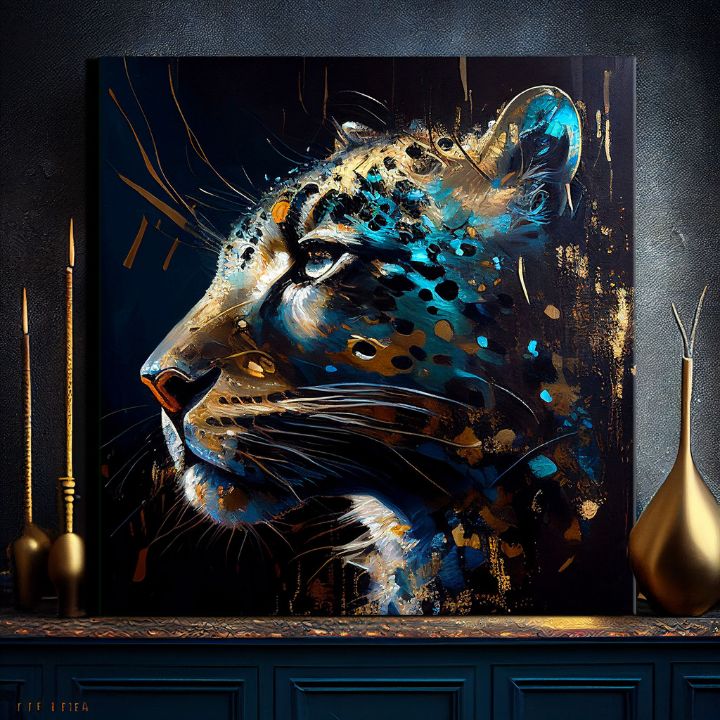 Διακοσμητική ζωγραφική σε καμβά - PREMIUM ART - Spotted Hunter's Elegance
