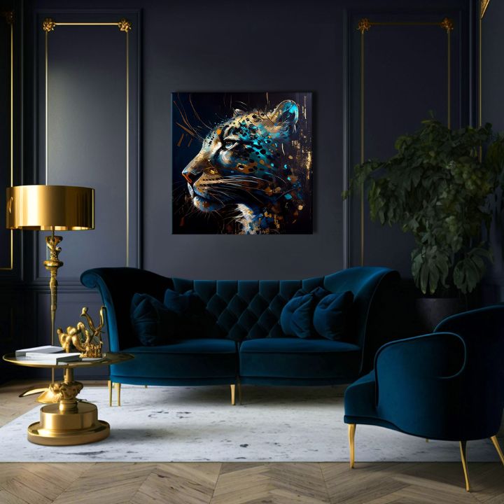 Διακοσμητική ζωγραφική σε καμβά - PREMIUM ART - Spotted Hunter's Elegance - εικόνα 4