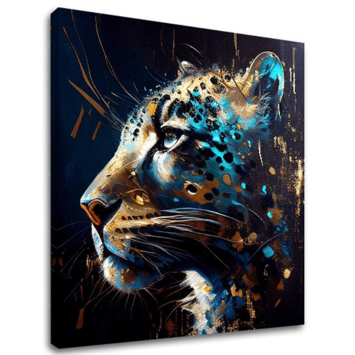 Διακοσμητική ζωγραφική σε καμβά - PREMIUM ART - Spotted Hunter's Elegance - εικόνα 2