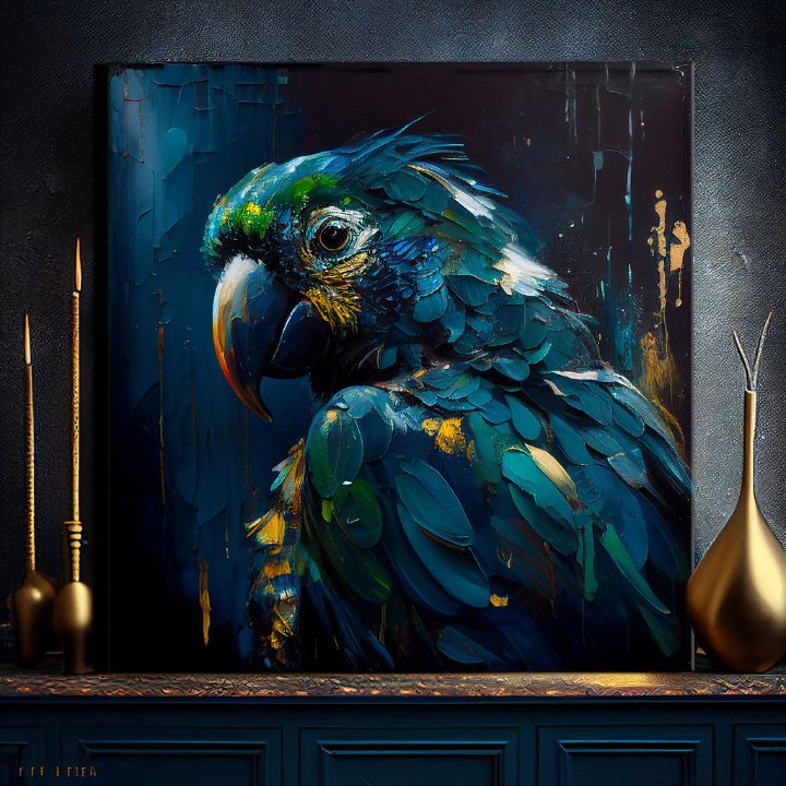 Διακοσμητική ζωγραφική σε καμβά - PREMIUM ART - Rainbow Feathers in Flight