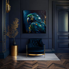 Διακοσμητική ζωγραφική σε καμβά - PREMIUM ART - RAINBOW FEATHERS IN FLIGHT Έκπτωση 30% 80X80 cm