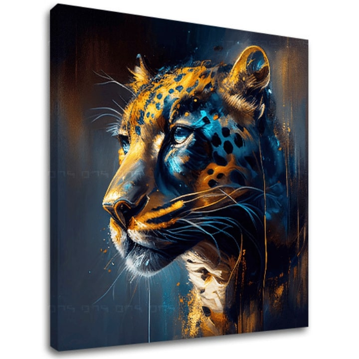Διακοσμητική ζωγραφική σε καμβά - PREMIUM ART - Jaguar's Grace in the Wild