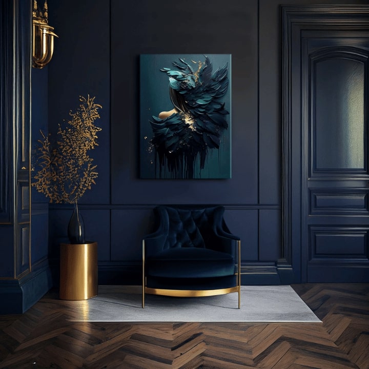 Μοντέρνοι πίνακες ζωγραφικής σε καμβά - Feminine Touch of Angelic Beauty