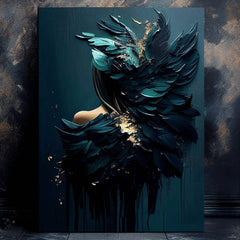 Μοντέρνοι πίνακες ζωγραφικής σε καμβά - Feminine Touch of Angelic Beauty