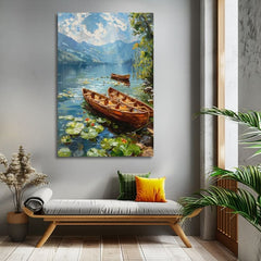 Τοπίο σε καμβά ζωγραφική Ρομαντισμός σε ένα ζευγάρι | Ακρυλικό λεπτομέρειες