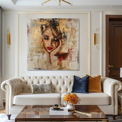 Κομψή εικόνα μιας γυναίκας Η χαριτωμένη μούσα