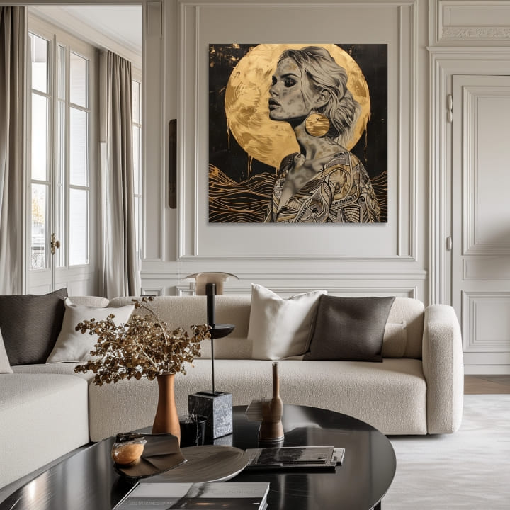 Κομψή εικόνα μιας γυναίκας Golden Aura