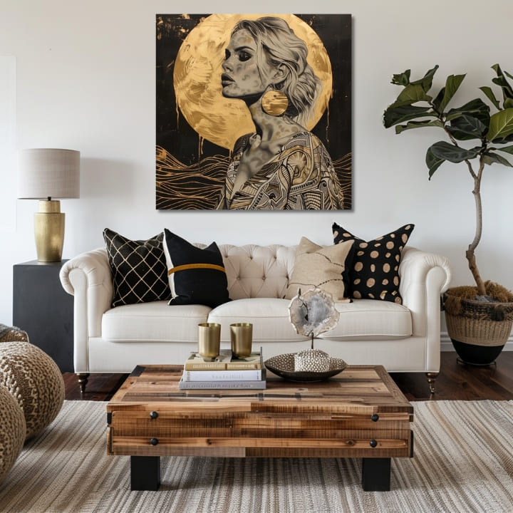 Κομψή εικόνα μιας γυναίκας Golden Aura