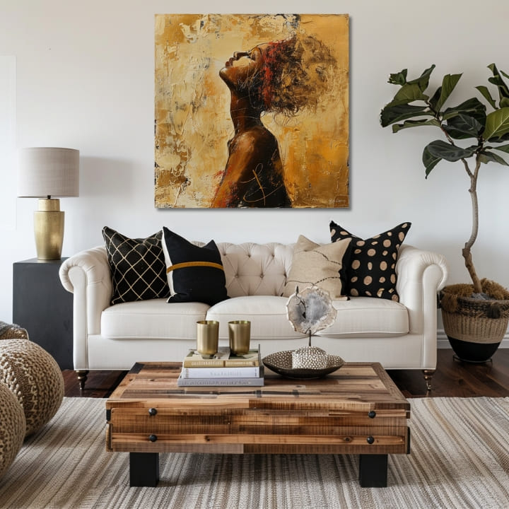 Κομψή εικόνα μιας γυναίκας Κρυμμένη σε σκέψεις