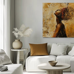 Κομψή εικόνα μιας γυναίκας Κρυμμένη σε σκέψεις