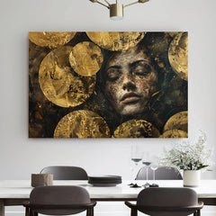 Κομψή εικόνα μιας γυναίκας Υποβρύχια