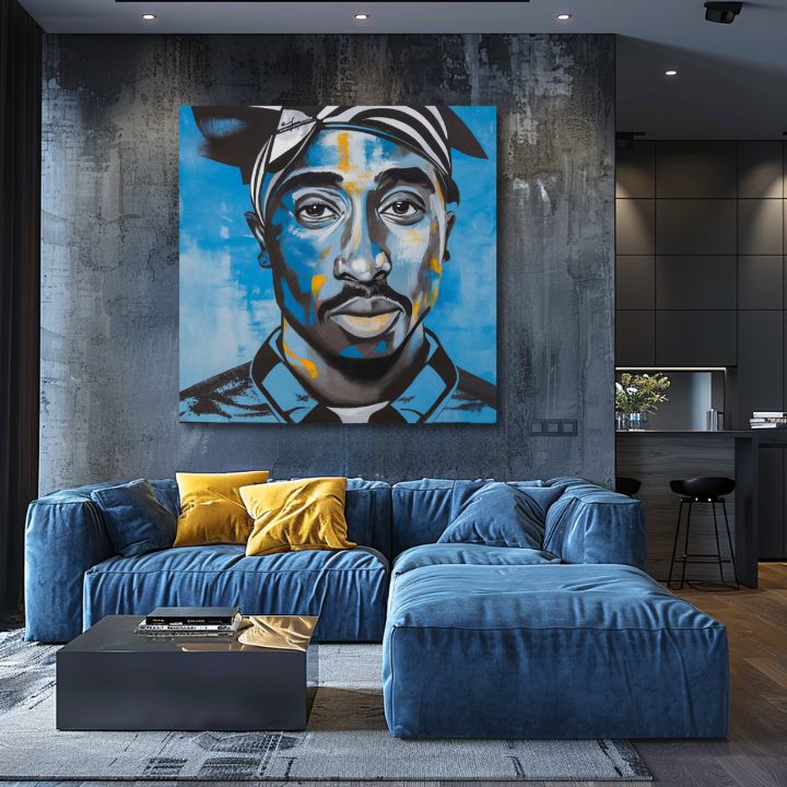 Tupac Shakur - Πίνακας με τον Rapper in Heaven | 100% πρωτότυπος πίνακας με ακρυλικά