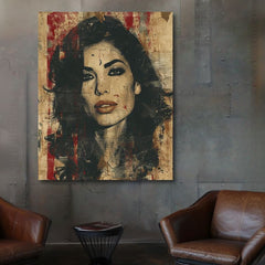 Πίνακας της Amy Winehouse - Βαθιά Άποψη της Ψυχής | 100% πρωτότυπος πίνακας με ακρυλικά
