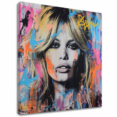 Πίνακας ζωγραφικής Brigitte Bardot - Ομορφιά αποτυπωμένη σε καμβά | 100% πρωτότυπος πίνακας με ακρυλικά