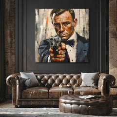 Πίνακας του James Bond - Επικίνδυνη Κομψότητα | 100% πρωτότυπος πίνακας με ακρυλικά