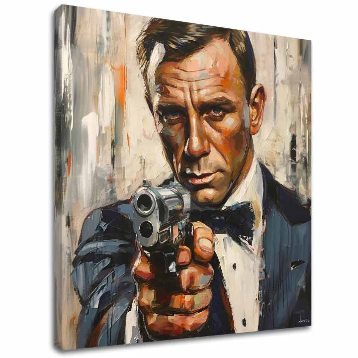 Εικόνα JAMES BOND - Επικίνδυνη κομψότητα | φινιρισμένο στο χέρι του καλλιτέχνη - εικόνα 2