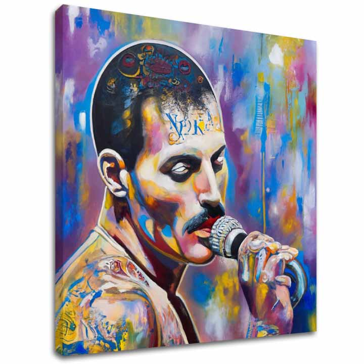 Freddie Mercury - Ο θρύλος στο προσκήνιο | 100% πρωτότυπος πίνακας με ακρυλικό