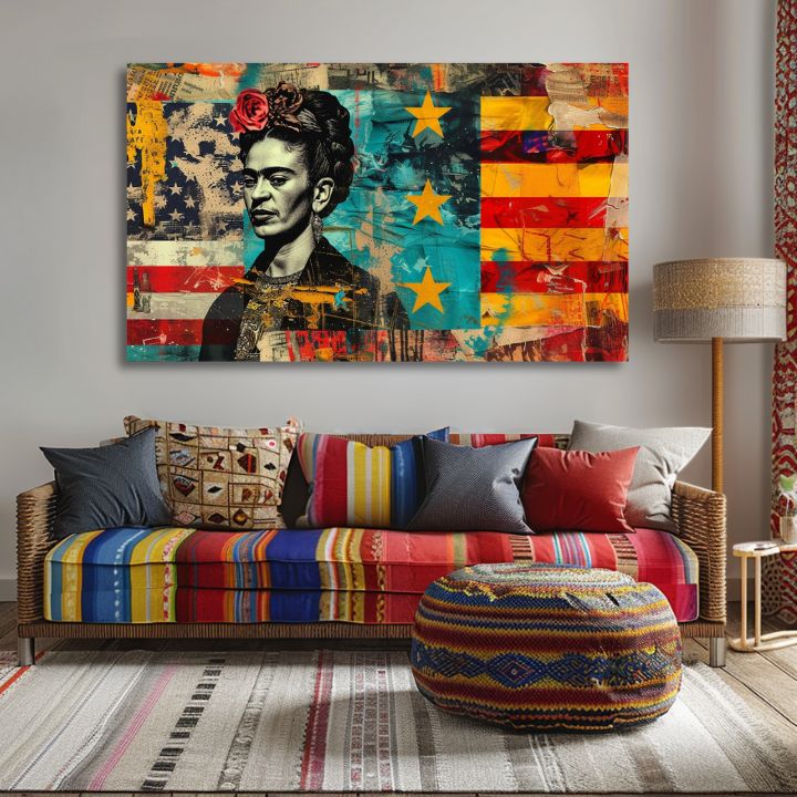 Εικόνα FRIDA KAHLO - Πολιτιστική αναφορά | 100% πρωτότυπο ακρυλικό ζωγραφισμένο