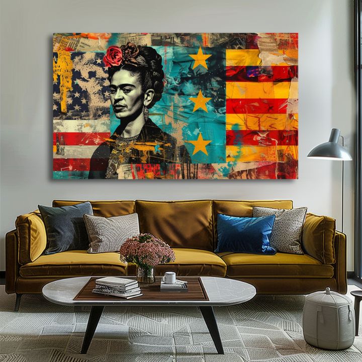 Εικόνα FRIDA KAHLO - Πολιτιστική αναφορά | 100% πρωτότυπο ακρυλικό ζωγραφισμένο