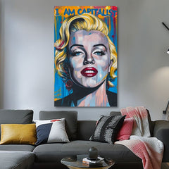 Εικόνα MARILYN MONROE - Capitalist charm | 100% πρωτότυπο ακρυλικό ζωγραφισμένο