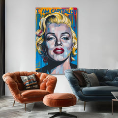 Εικόνα MARILYN MONROE - Capitalist charm | 100% πρωτότυπο ακρυλικό ζωγραφισμένο