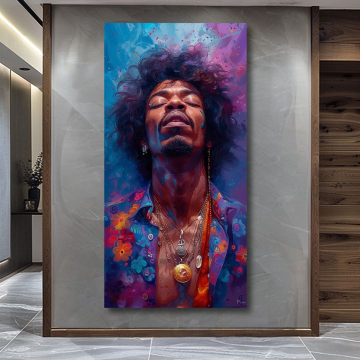 Εικόνα JIMI HENDRIX - Έκρηξη αρμονίας | 100% αυθεντικό ακρυλικό ζωγραφισμένο