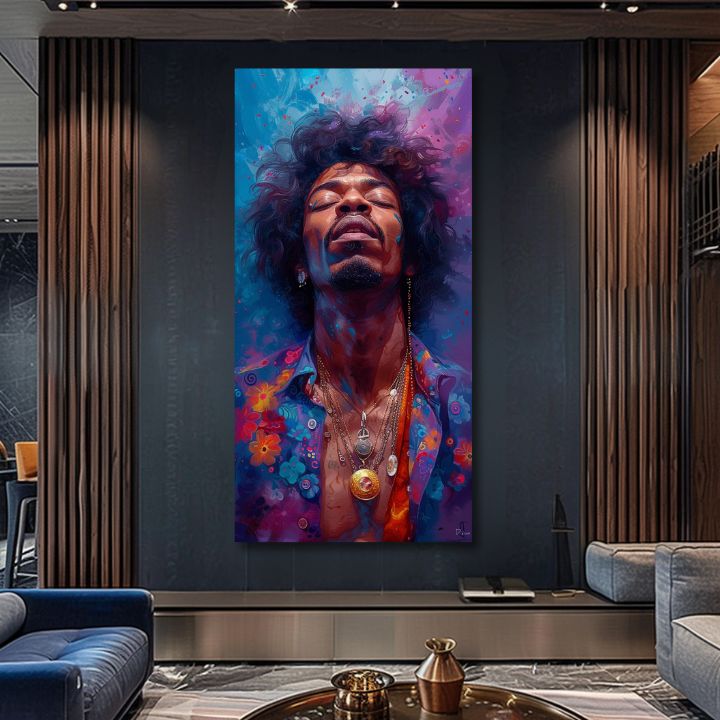 Εικόνα JIMI HENDRIX - Έκρηξη αρμονίας | 100% αυθεντικό ακρυλικό ζωγραφισμένο