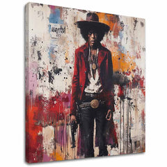 Πίνακας με τον Jimi Hendrix - Άγρια Δύση σε ακρυλικό | 100% πρωτότυπο ζωγραφισμένο με ακρυλικό