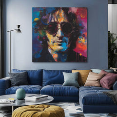 Ζωγραφική του John Lennon - Πολύχρωμες Φαντασιώσεις | 100% πρωτότυπος πίνακας με ακρυλικά
