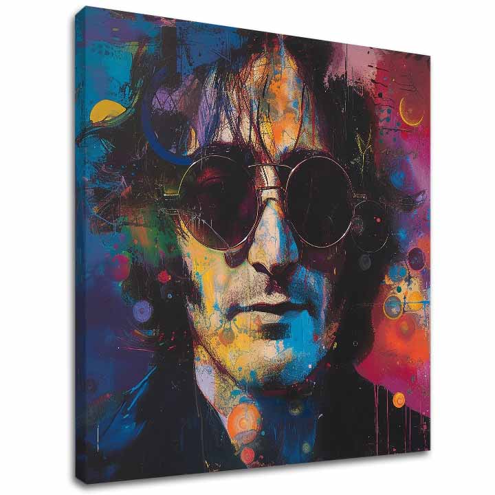 Εικόνα JOHN LENNON - Πολύχρωμες ιδέες | φινιρισμένο στο χέρι του καλλιτέχνη - εικόνα 2